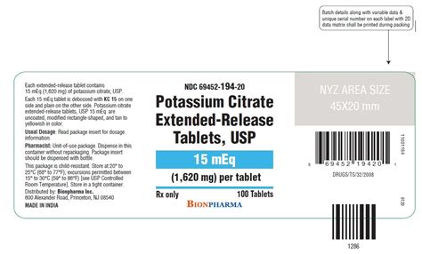 Potassium citrate: Indication, Dosage, Side Effect, Precaution.